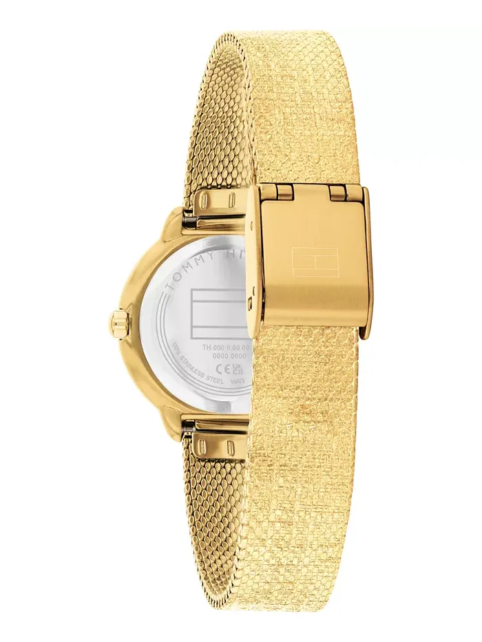 Женские часы Quartz с золотистым браслетом из нержавеющей стали, 26 мм Tommy Hilfiger — изображение 3 из 5