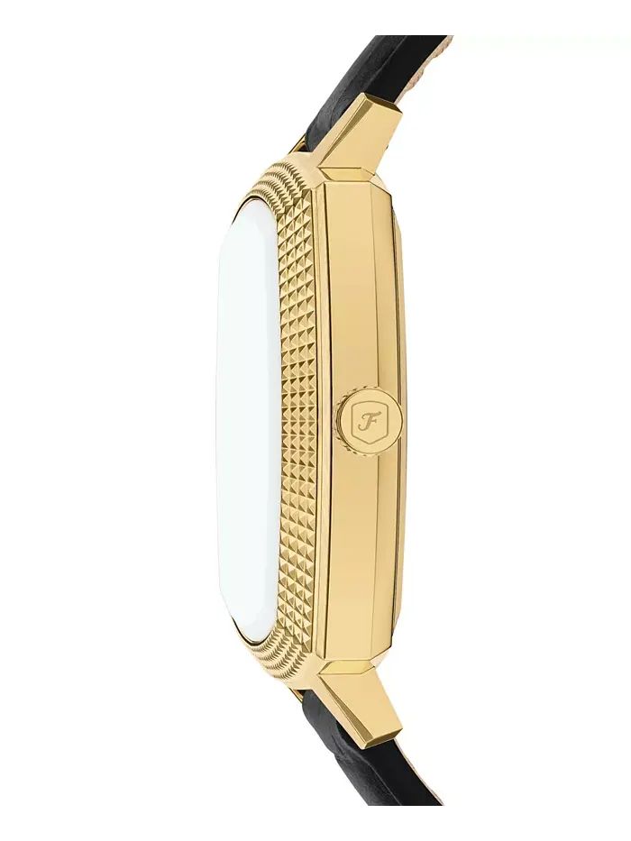 Унисекс часы Nick Jonas x Machine Luxe Black Croco Leather, 37mm Fossil — изображение 2 из 11