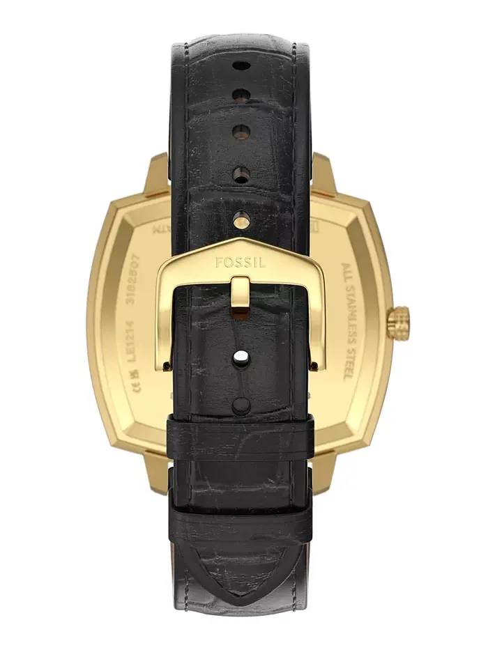 Унисекс часы Nick Jonas x Machine Luxe Black Croco Leather, 37mm Fossil — изображение 4 из 11