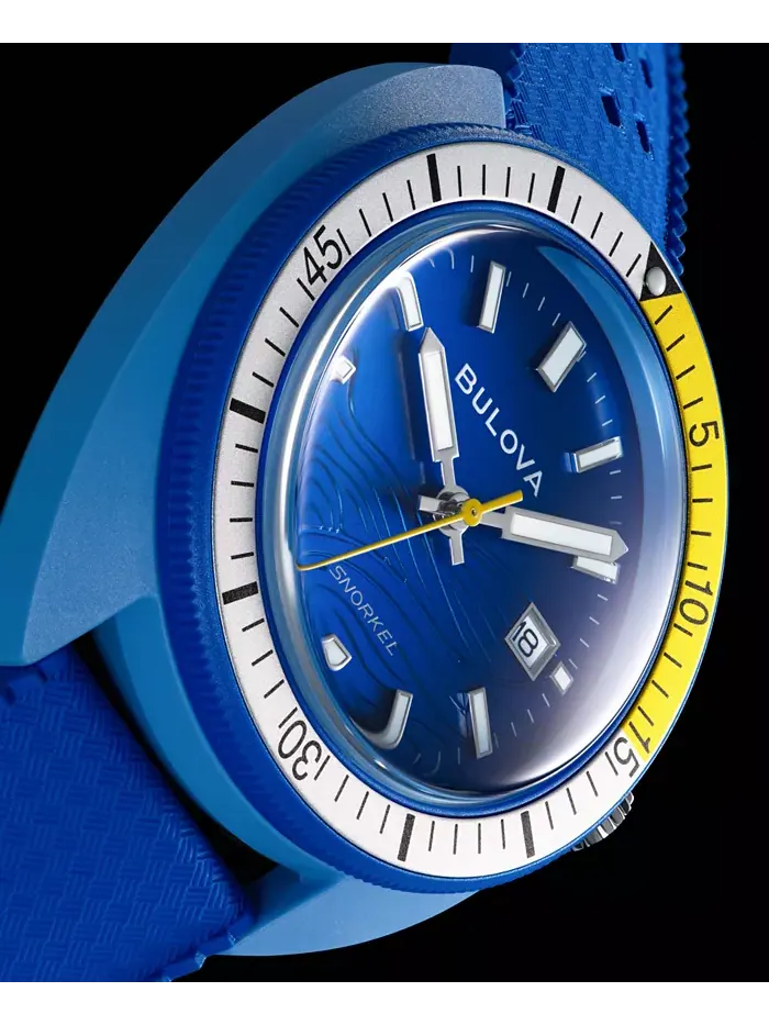 Мужские часы с ремешком из HNBR-резины Snorkel Blue, 41 мм Bulova — изображение 5 из 7