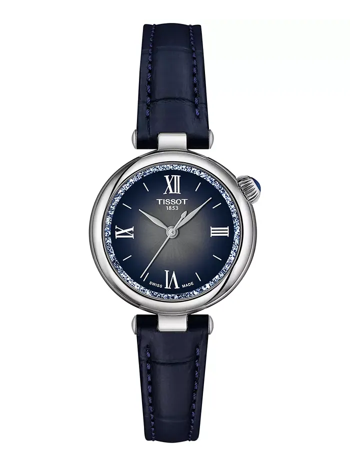 Женские часы Swiss Desir Blue на кожаном ремешке, 28 мм Tissot — изображение 1 из 5