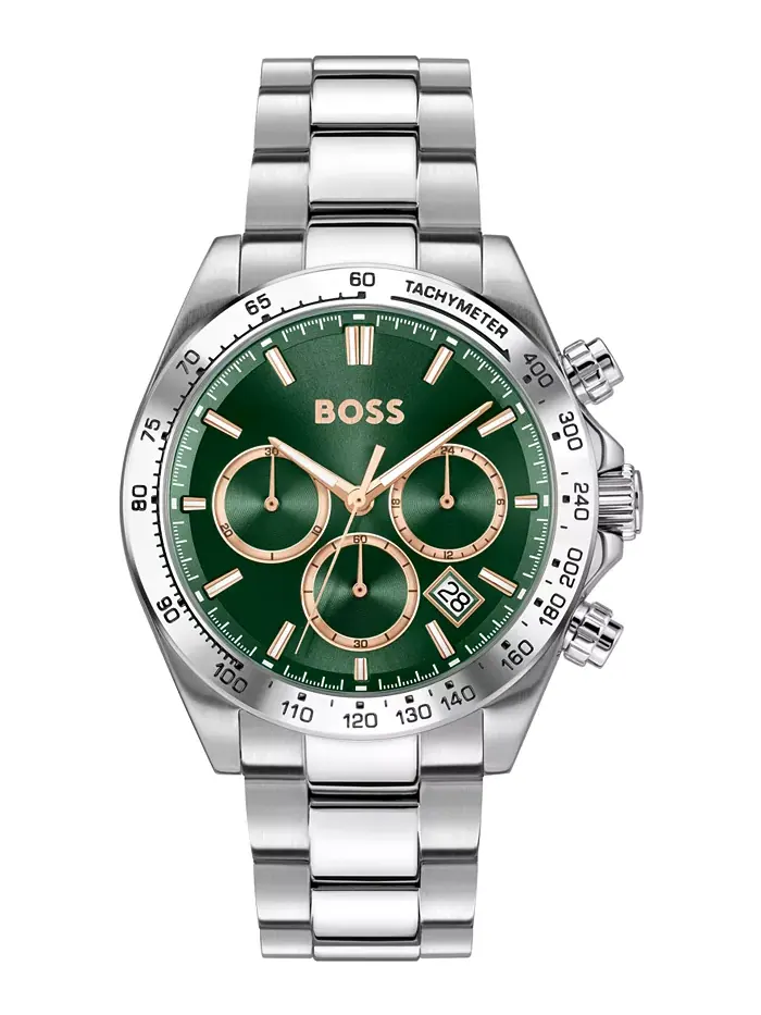 Мужские часы Hero 2.0 Quartz Fashion Chrono из нержавеющей стали, 44 мм Hugo Boss — изображение 1 из 3