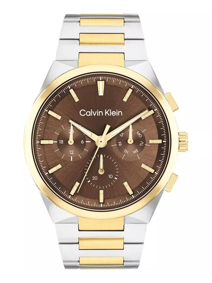 Мужские двухцветные часы Distinguish с браслетом из нержавеющей стали, 44 мм Calvin Klein