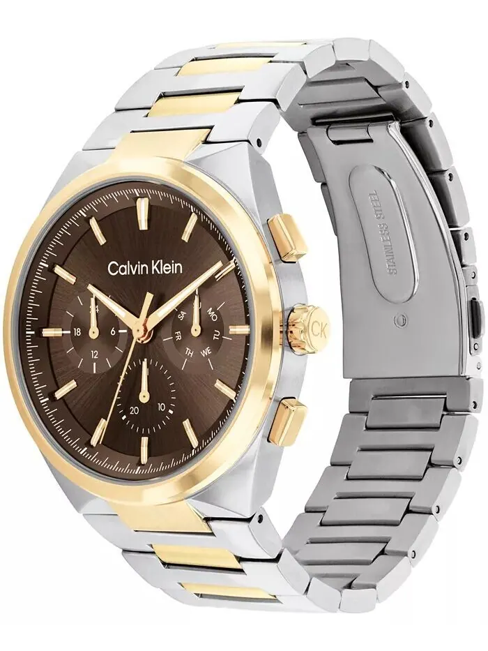Мужские двухцветные часы Distinguish с браслетом из нержавеющей стали, 44 мм Calvin Klein — изображение 2 из 3