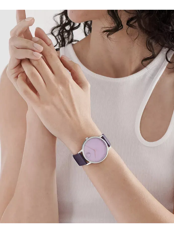 Унисекс часы Plum Leather с швейцарским кварцевым механизмом, 41 мм Movado — изображение 4 из 5