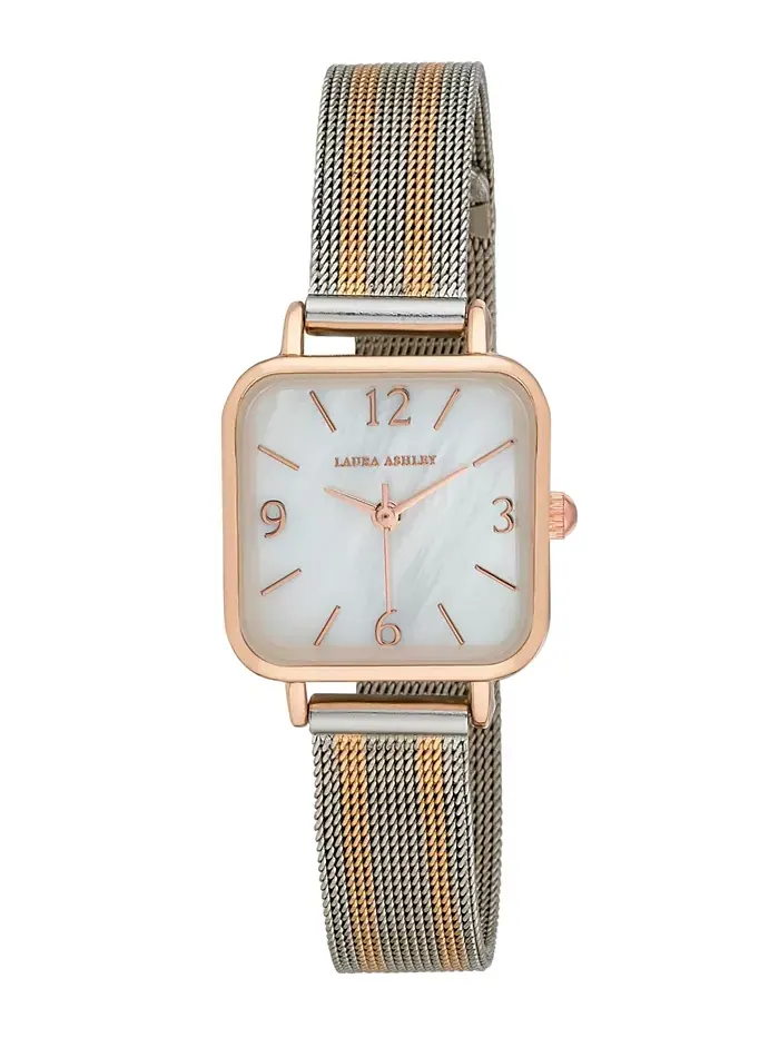 Женские часы Quartz Two Tone Alloy 24mm Laura Ashley