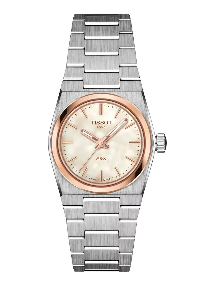 Женские часы Swiss PRX с двухцветным браслетом из нержавеющей стали, 25 мм Tissot — изображение 1 из 4