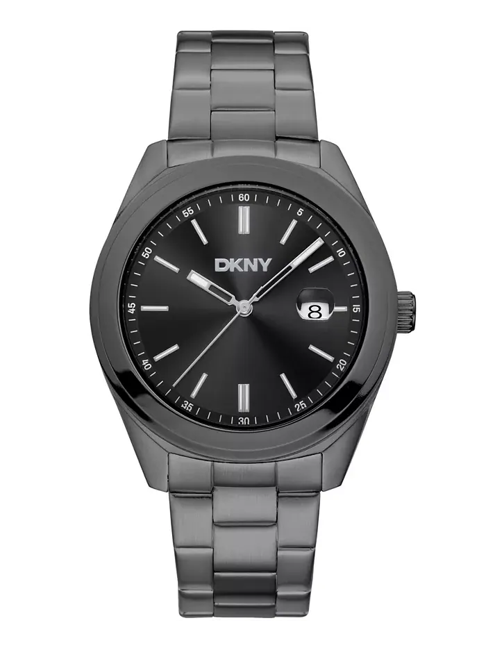 Мужские часы Modernist Classics со стальным браслетом в цвете gun metal, 40 мм DKNY