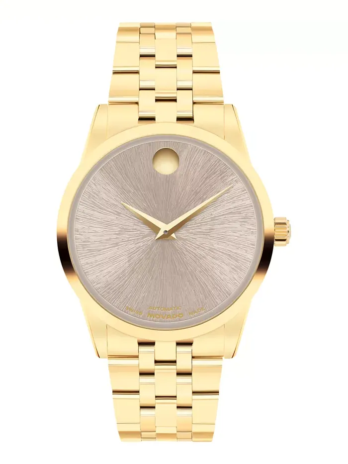 Женские часы Museum Classic Swiss Automatic с желтым PVD-покрытием, 33 мм Movado — изображение 1 из 3