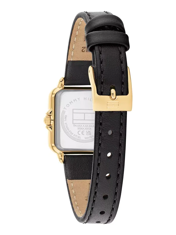 Женские часы Quartz с черным кожаным ремешком, 22.5 мм Tommy Hilfiger — изображение 3 из 6
