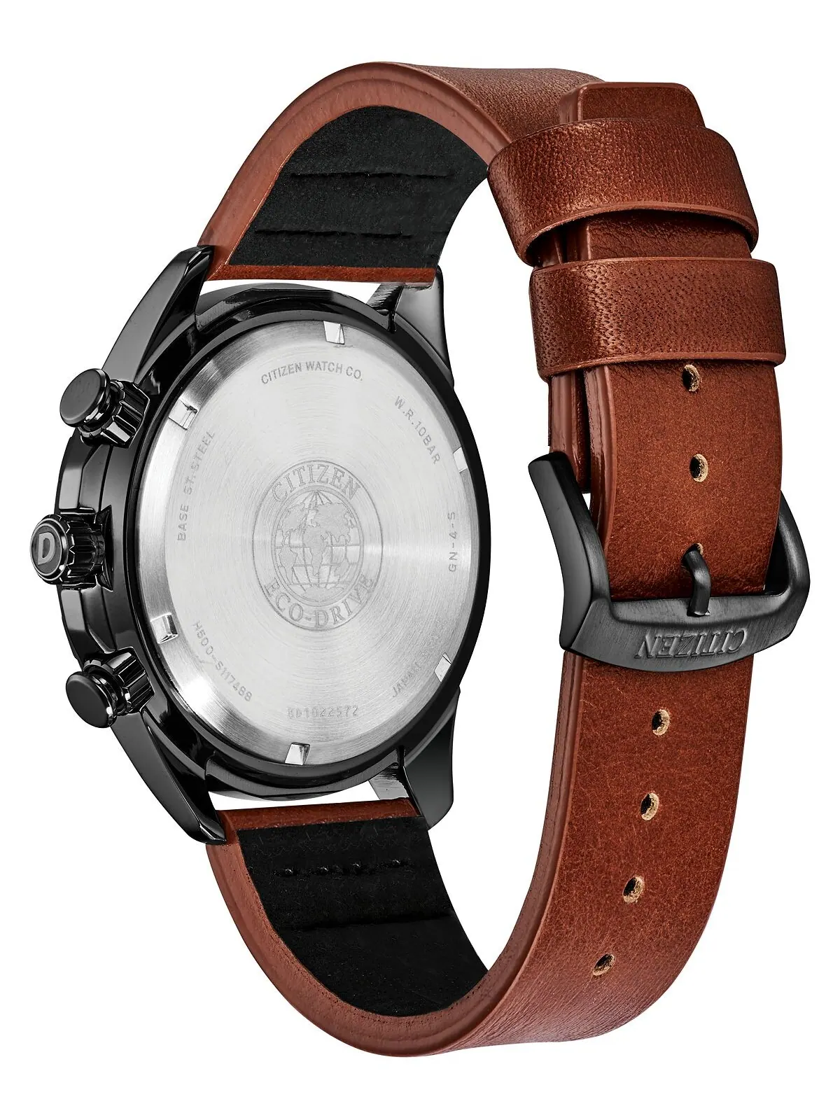 Мужские часы Drive From Citizen Eco-Drive LTR с коричневым кожаным ремешком, 45 мм — изображение 3 из 8, оттенок коричневый