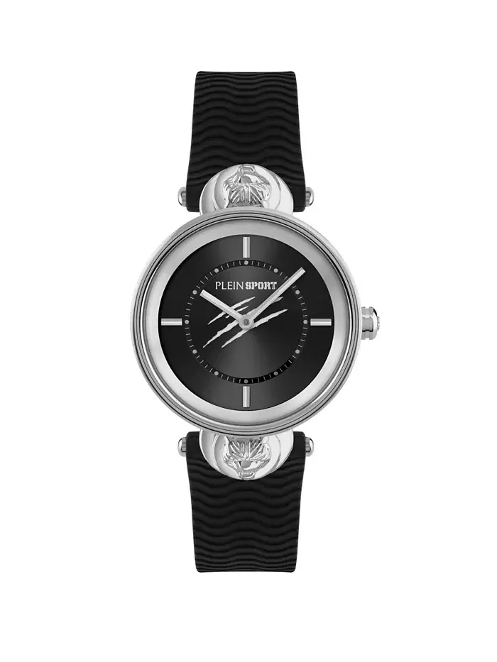Женские часы Supernova Two Hand Quartz Black Silicone 34MM Plein Sport