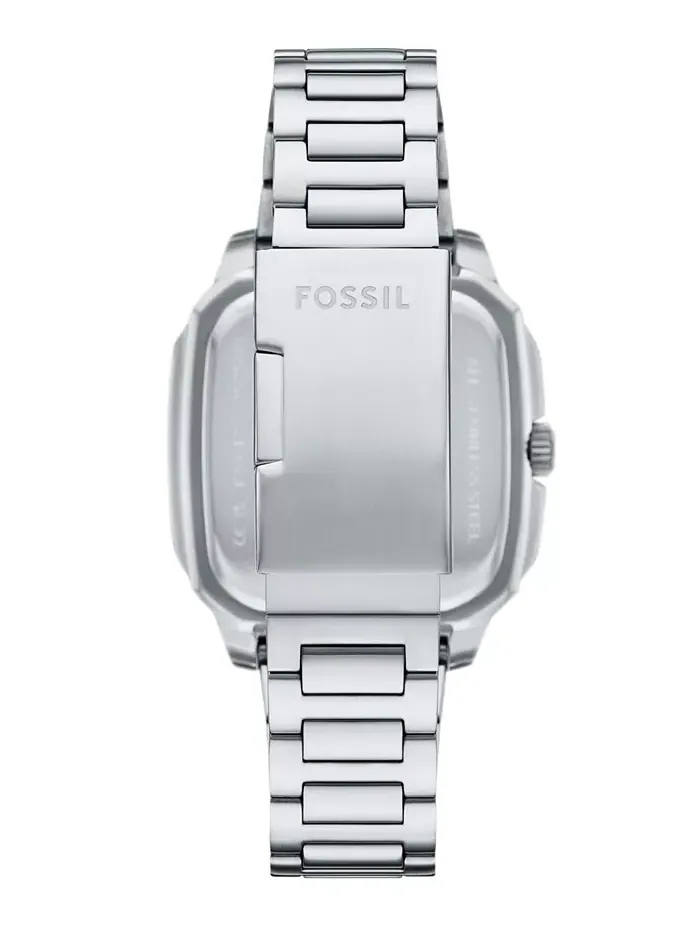 Мужские часы Crosby Three-Hand Date из нержавеющей стали, 42 мм Fossil — изображение 2 из 4