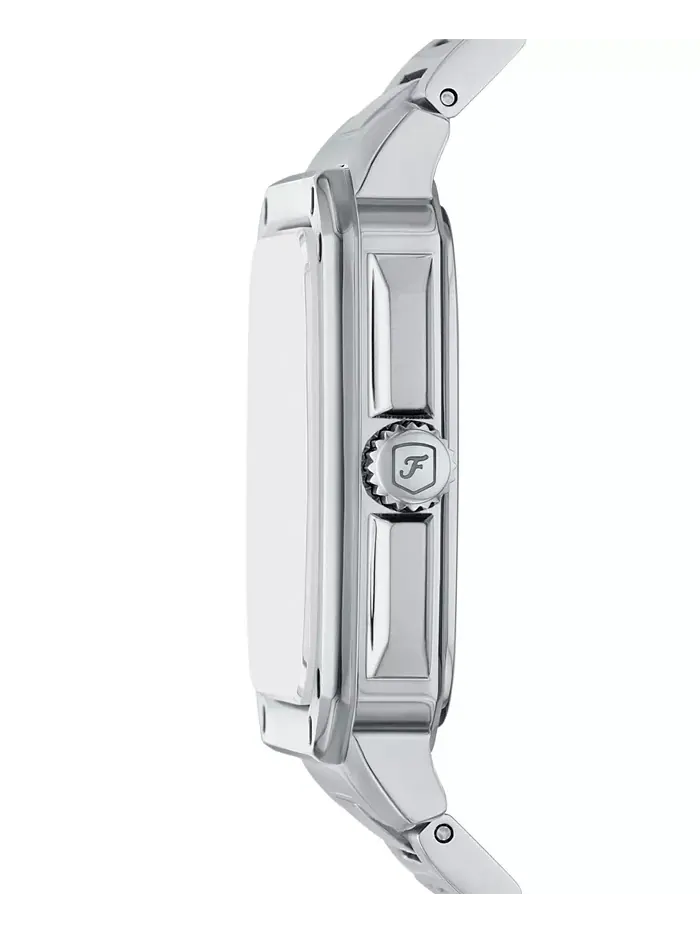 Мужские часы Crosby Three-Hand Date из нержавеющей стали, 42 мм Fossil — изображение 3 из 4
