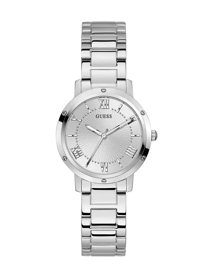Женские серебристые часы-браслет из нержавеющей стали, 34 мм GUESS