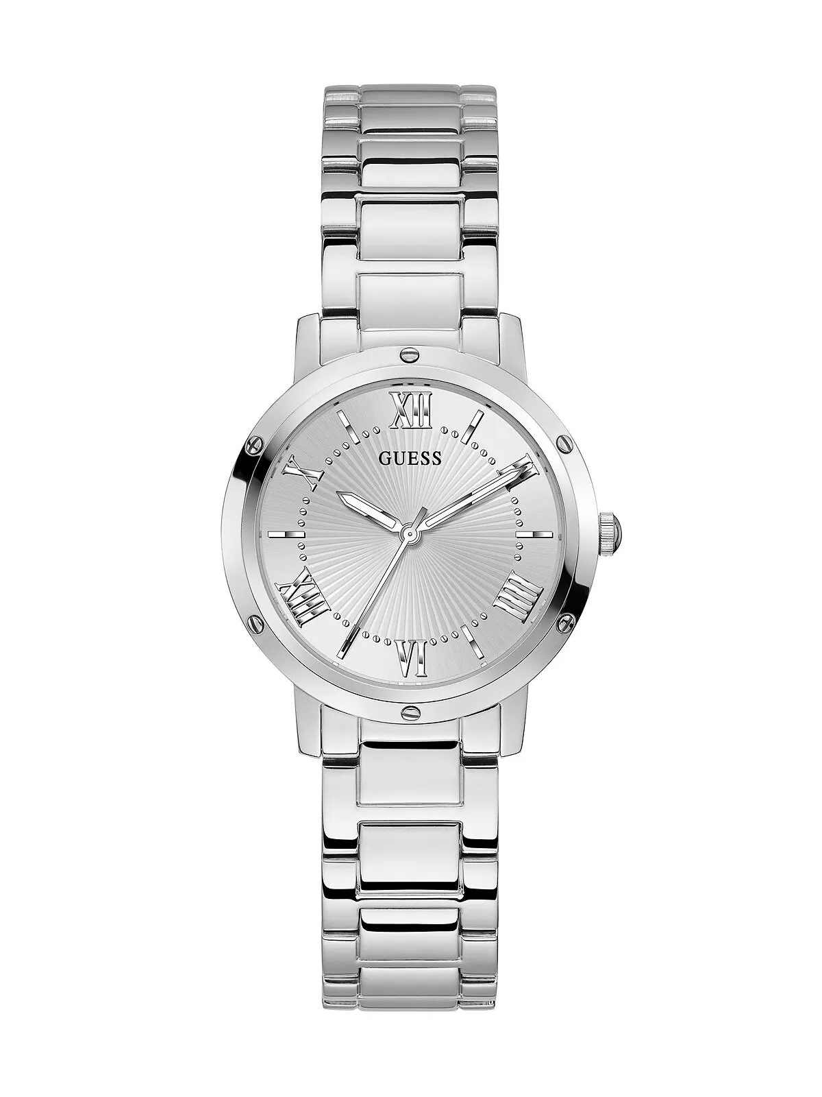 Женские часы-браслет GUESS из нержавеющей стали, серебристые