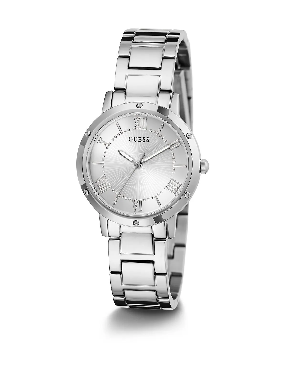 Женские часы-браслет GUESS из нержавеющей стали, серебристые — изображение 2 из 5, оттенок серебристый