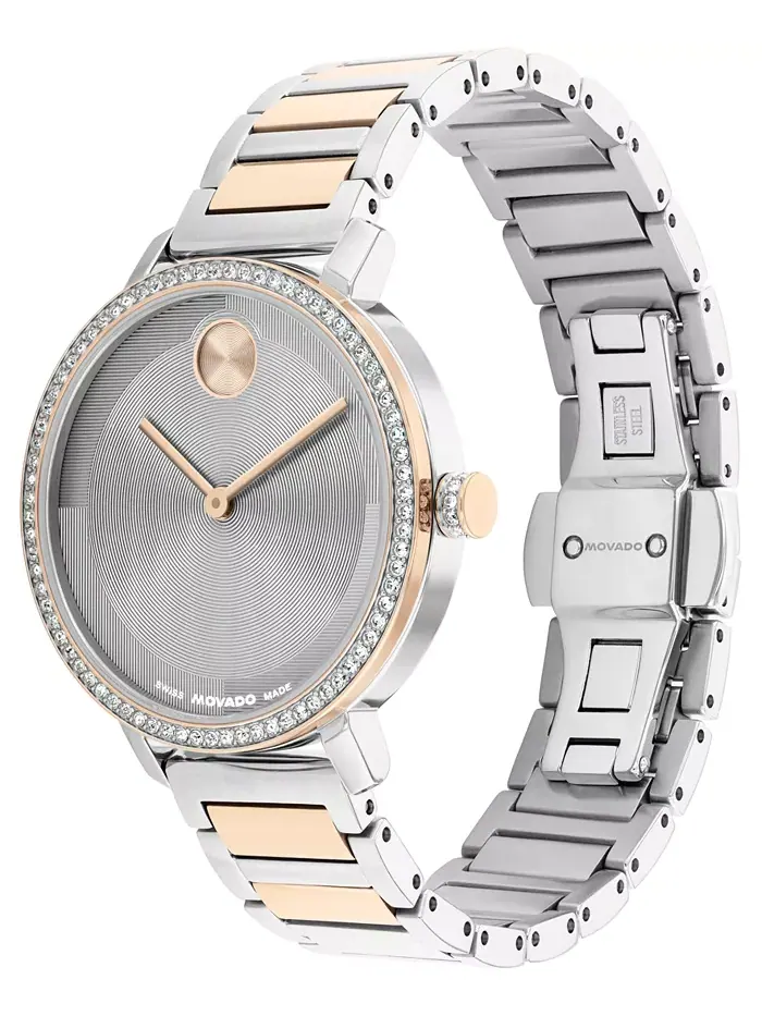 Женские часы Bold Evolution 2.0 Swiss Quartz Light Rose Gold Steel, 34mm Movado — изображение 2 из 3