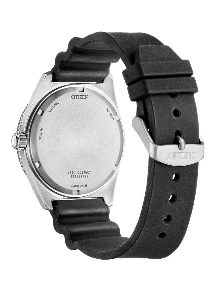 Мужские спортивно-повседневные часы Eco-Drive с черным полиуретановым ремешком 43mm Citizen — изображение 3 из 3