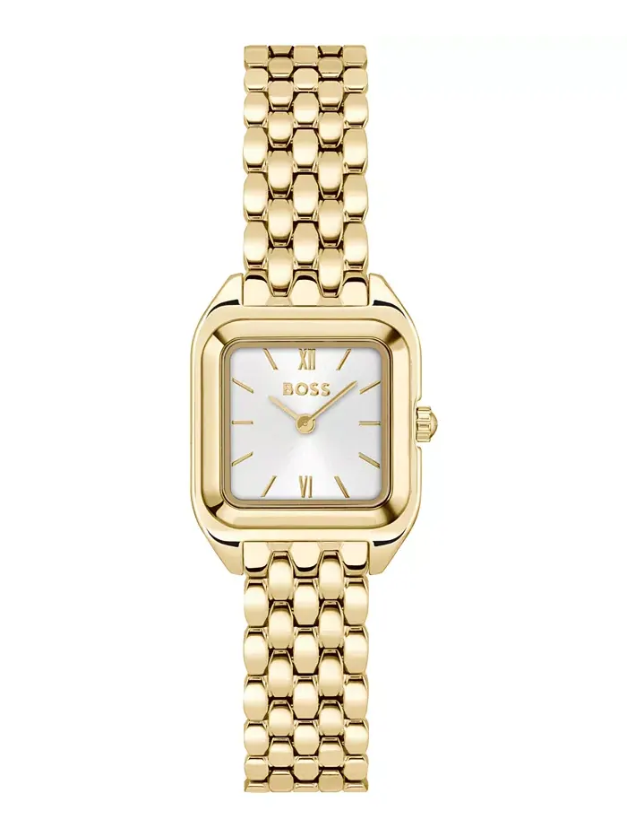 Женские часы Mae Petite Quartz Basic Mini Ionic с тонким золотым стальным корпусом, 22 мм Hugo Boss