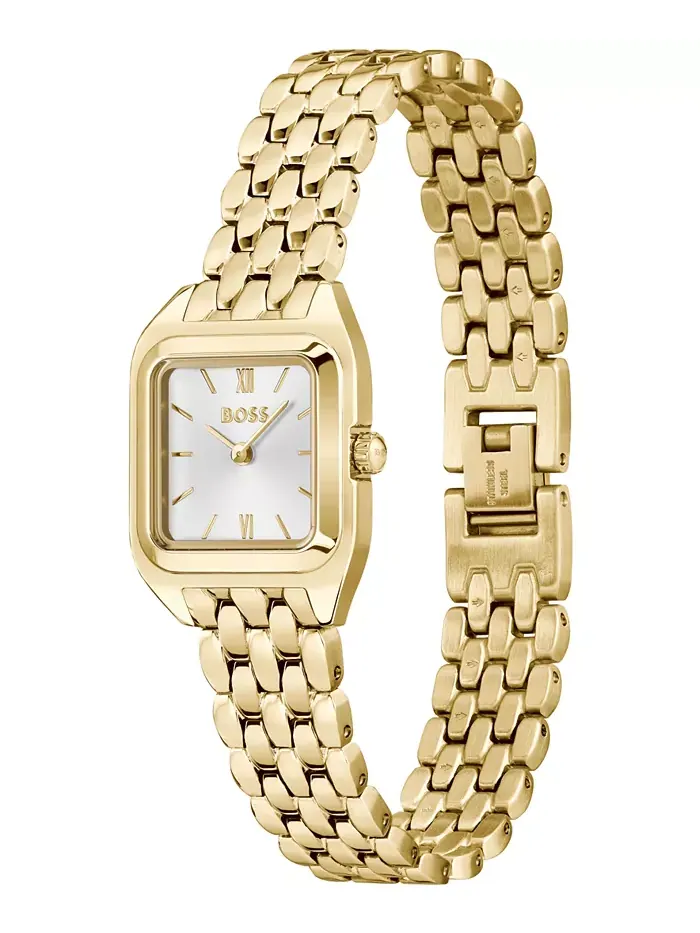 Женские часы Mae Petite Quartz Basic Mini Ionic с тонким золотым стальным корпусом, 22 мм Hugo Boss — изображение 2 из 3