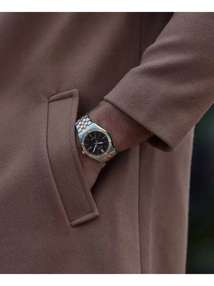 Eco-Drive Мужские двухцветные часы-браслет из нержавеющей стали Corso Diamond (1/10 карата t.w.) — изображение 4 из 4