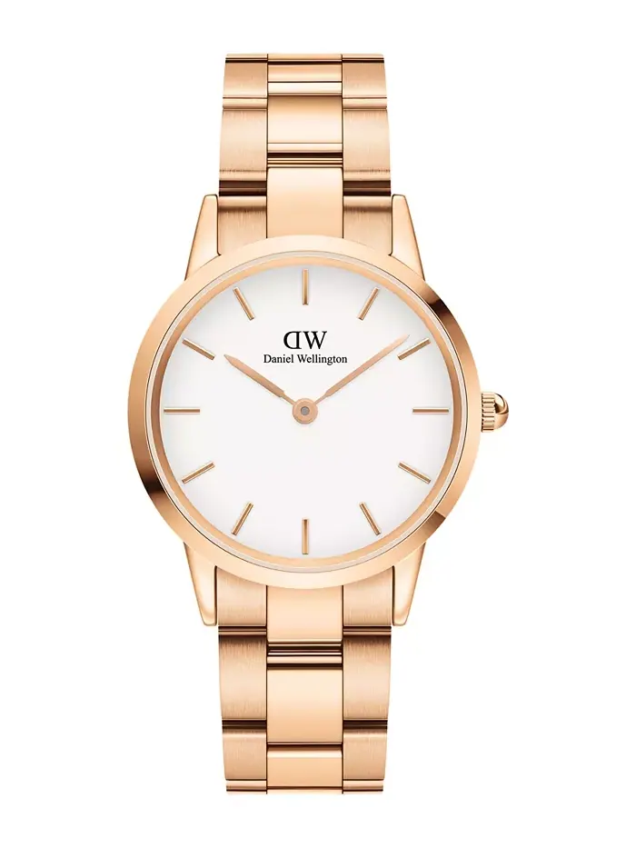 Женские часы Iconic Link 23K с позолотой PVD из нержавеющей стали, 32 мм Daniel Wellington