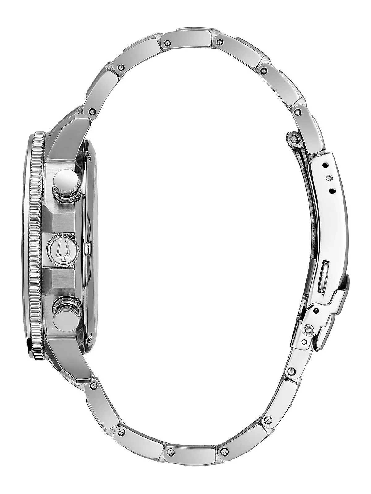 Мужские часы-хронограф Marine Star с браслетом из нержавеющей стали, 45 мм Bulova — изображение 2 из 6, оттенок серебряный
