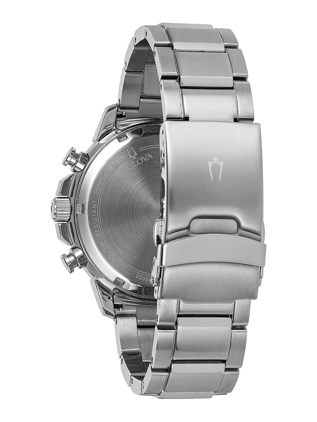 Мужские часы-хронограф Marine Star с браслетом из нержавеющей стали, 45 мм Bulova — изображение 3 из 6, оттенок серебряный