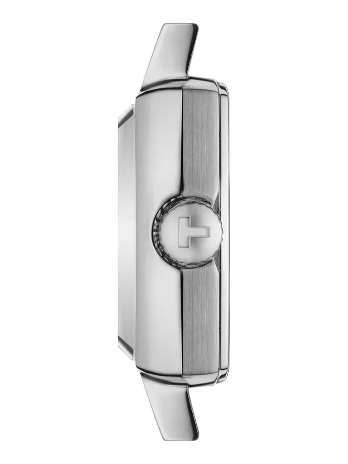 Женские часы Swiss Lovely Square с бриллиантовыми вставками на стальном браслете, 20 мм Tissot — изображение 2 из 5