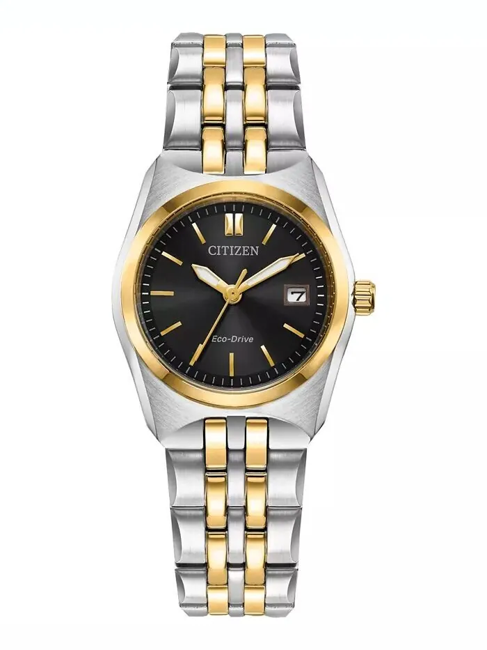 Женские двухцветные часы Eco-Drive Corso с браслетом из нержавеющей стали, 28 мм Citizen