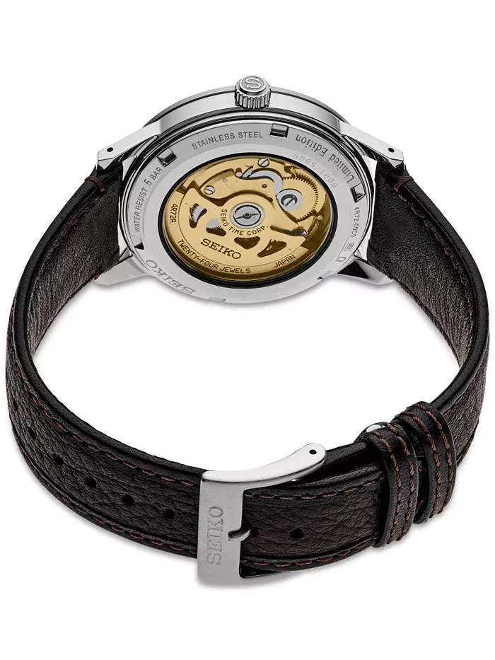 Мужские автоматические часы Presage Style 60s с коричневым кожаным ремешком 40mm Seiko — изображение 3 из 3