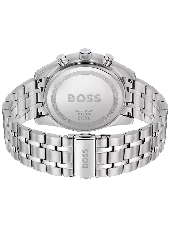 Мужские часы Skytraveller Quartz Fashion Chrono из нержавеющей стали, 44 мм Hugo Boss — изображение 3 из 3