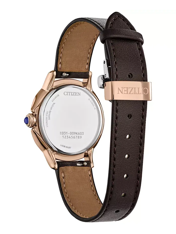 Женские часы Eco-Drive Ceci с ремешком из коричневого яблочного материала, 34 мм Citizen — изображение 3 из 3