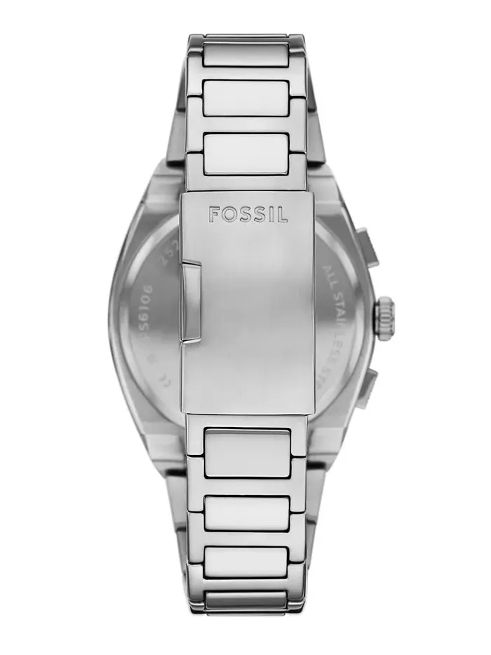 Мужские часы Everett Chronograph из нержавеющей стали, 44 мм Fossil — изображение 3 из 4