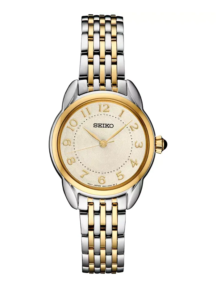 Женские часы Essentials Two-Tone с браслетом из нержавеющей стали, 29 мм Seiko