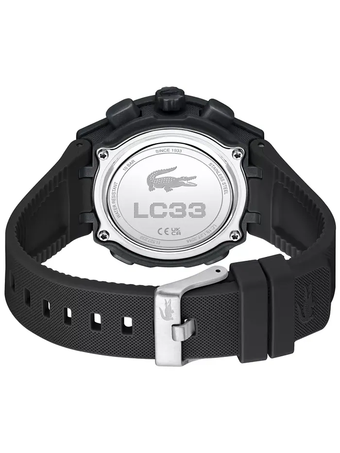Женские часы LC33 с черным силиконовым ремешком, 40 мм Lacoste — изображение 3 из 9