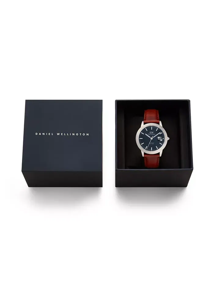 Мужские автоматические часы из коричневой кожи, 40 мм Daniel Wellington — изображение 6 из 7
