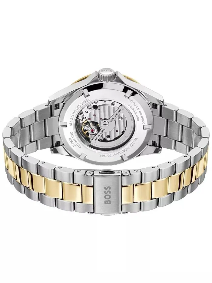 Мужские часы Troper Auto Mech-Automatic, двухцветные из нержавеющей стали, 43 мм Hugo Boss — изображение 3 из 3