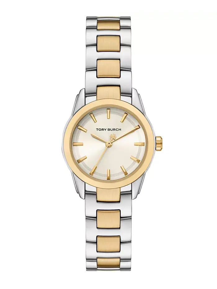 Женские часы The Miller с двухцветным браслетом из нержавеющей стали 28мм Tory Burch