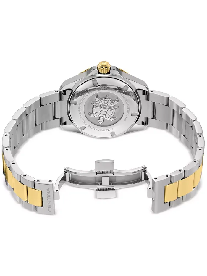 Женские часы Swiss Automatic DS Action Lady Diamond Accent с двухцветным браслетом из нержавеющей — изображение 4 из 5