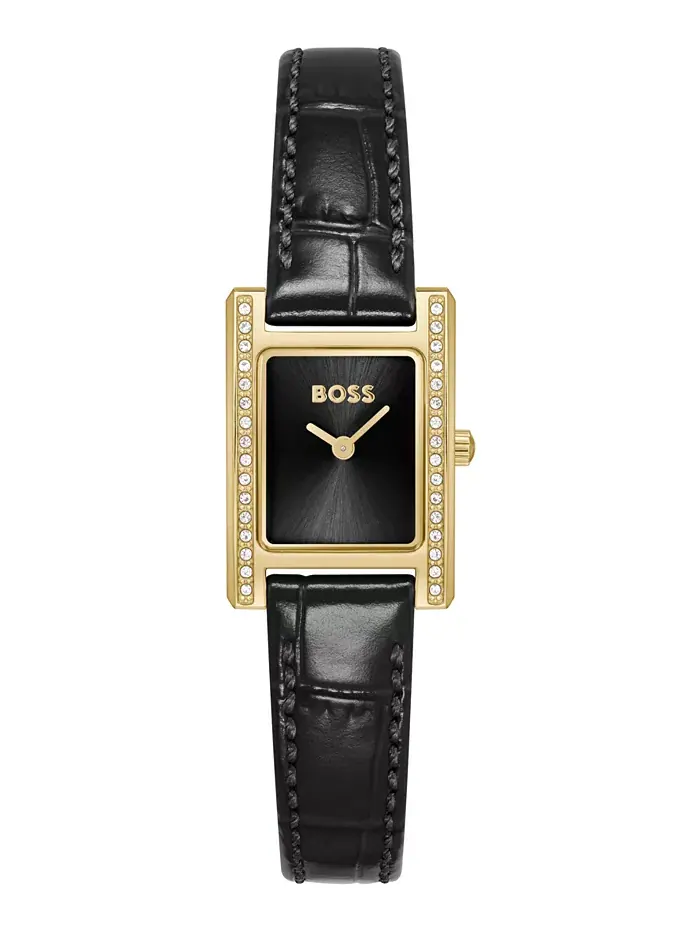 Женские часы Lucy Precious Quartz Basic Mini Black Leather, 18.50 мм Hugo Boss