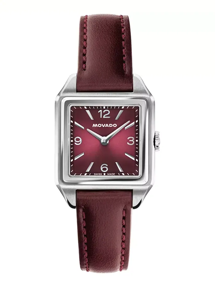 Женские часы 1917 Swiss Quartz Cherry Leather, 25 x 34.1 мм Movado — изображение 1 из 3
