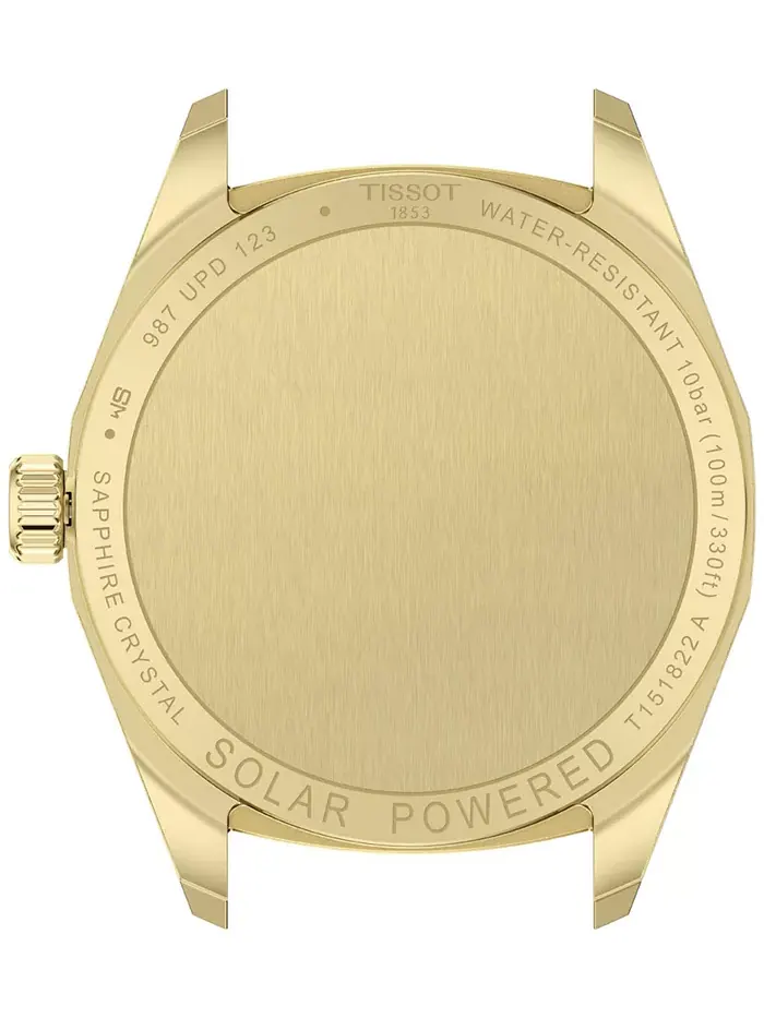Женские часы Swiss PRC 100 Solar Gold-Tone на стальном браслете 34mm Tissot — изображение 3 из 6