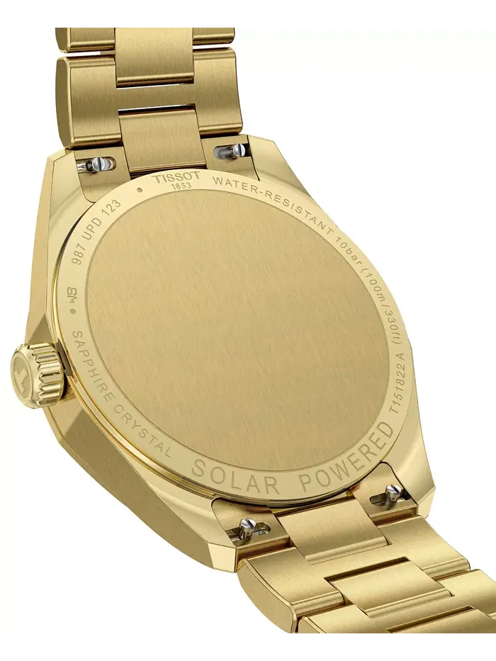 Женские часы Swiss PRC 100 Solar Gold-Tone на стальном браслете 34mm Tissot — изображение 6 из 6