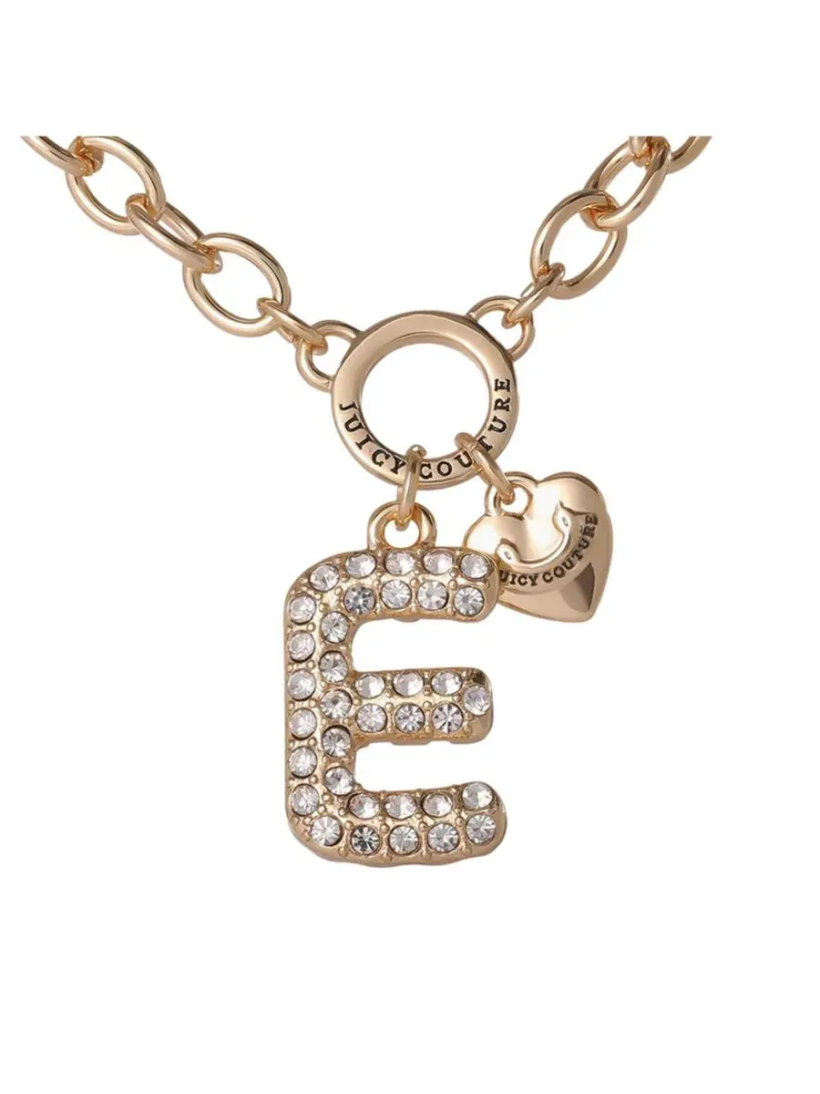 Колье с буквой-подвеской, 45 см, с цепочкой-удлинителем 5 см Juicy Couture, Letter E — изображение 5 из 6