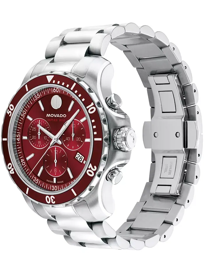 Мужские часы Series 800 Swiss Quartz Chronograph Performance, стальной корпус, 42 мм Movado — изображение 2 из 4