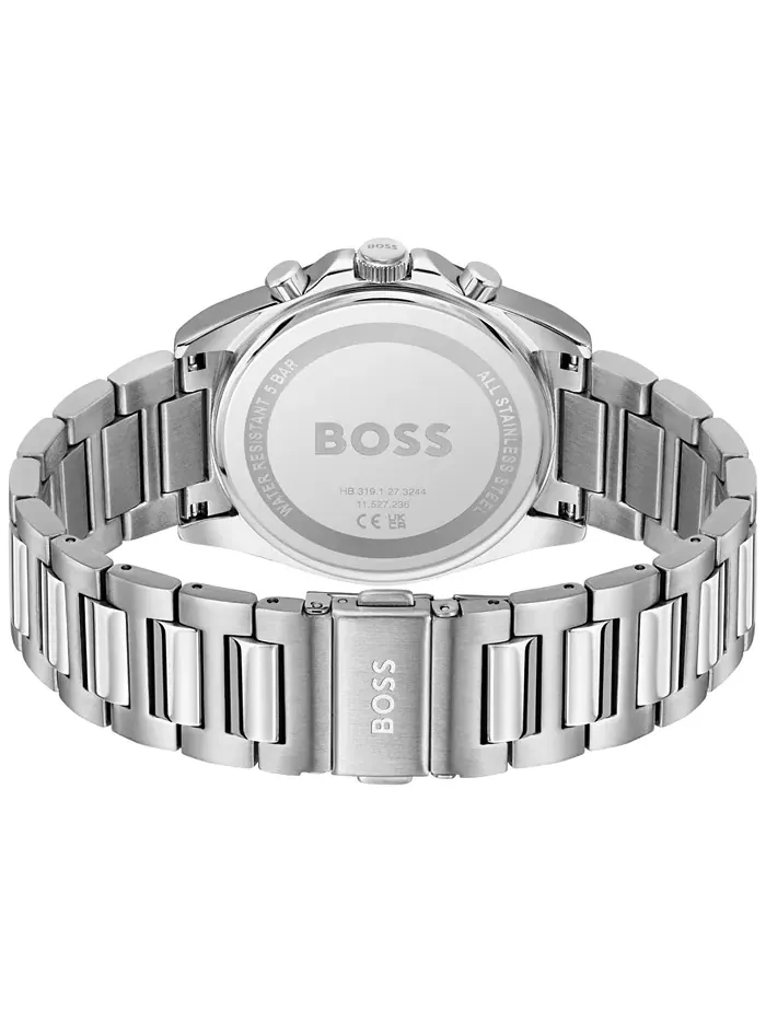 Мужские часы Strike Quartz Chronograph, серебристый корпус из нержавеющей стали, 41 мм Hugo Boss — изображение 3 из 3
