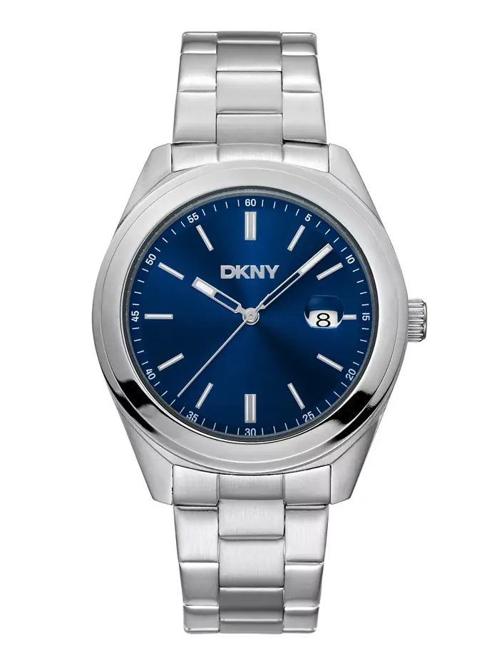 Мужские часы Modernist Classics с браслетом из нержавеющей стали, темно-синие, 40 мм DKNY