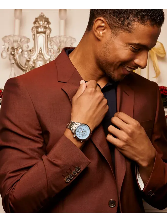 Мужские часы Eco-Drive Chronograph Sport Luxury с радиоуправлением, стальной браслет, 43 мм Citizen — изображение 4 из 5